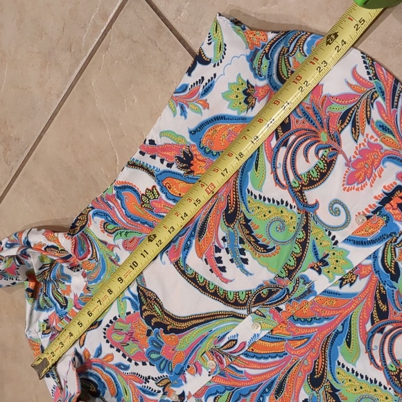 Lauren Ralph Lauren Paisley Button Down Shirt Size Small - Picture 4 of 4